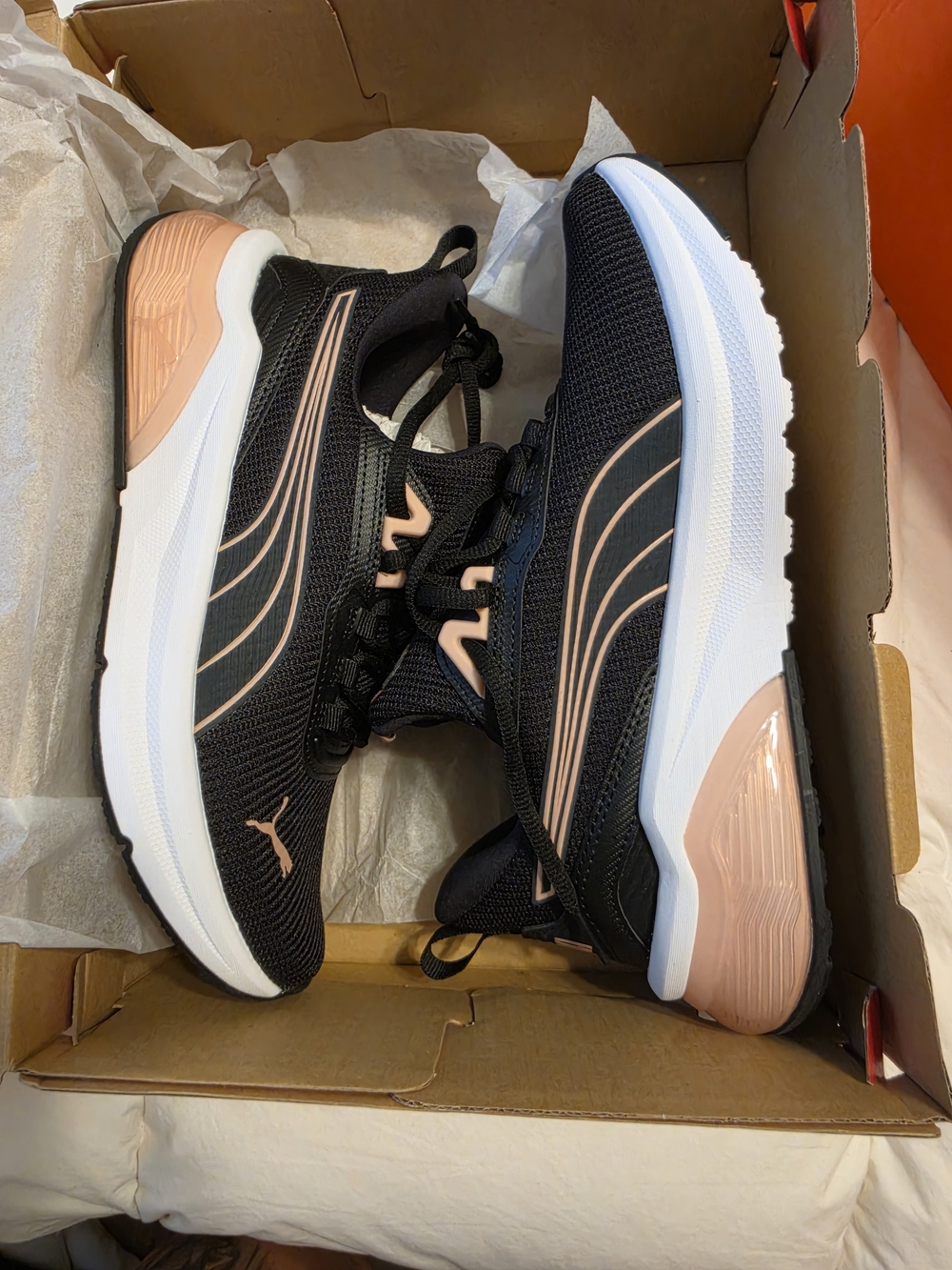Puma Women's Black & Rose Gold Running Shoes